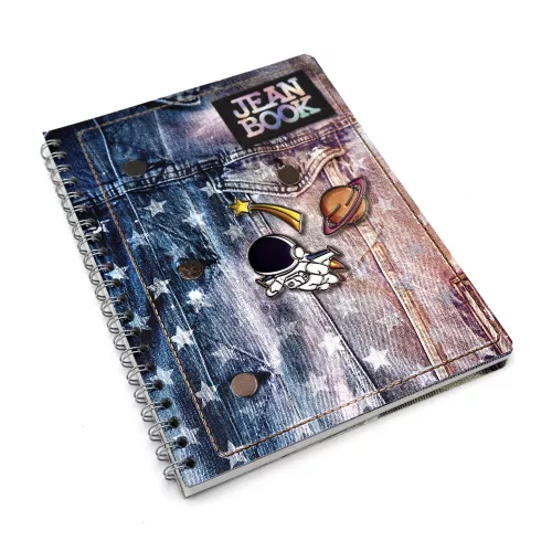 Cuaderno Argollado Profesional Cuadro Chico Jean Book Revolution Astronaut 100 Hojas