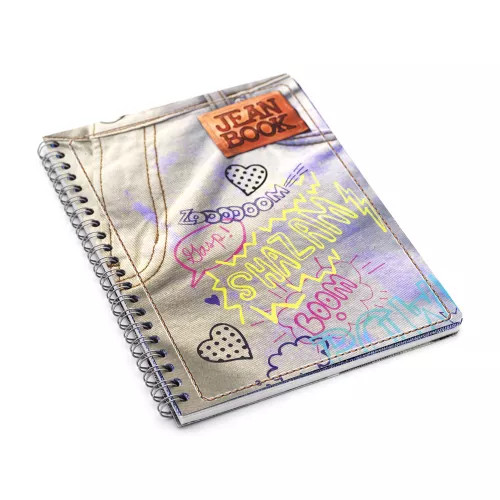 Cuaderno Argollado Profesional Cuadro Chico Jean Book Revolution Shazam 100 Hojas