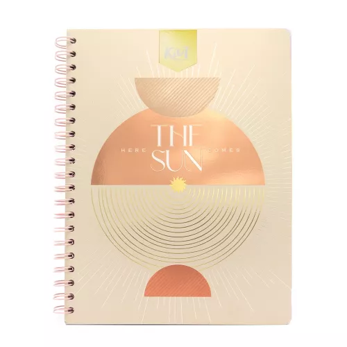 Cuaderno Argollado Profesional Cuadro Chico Kiut Here the sun comes 100 Hojas