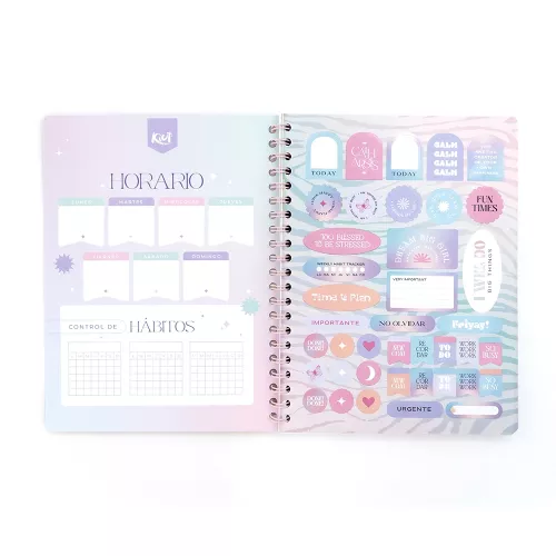 Cuaderno Argollado Profesional Cuadro Chico Kiut Look For Something positive each day 100 Hojas