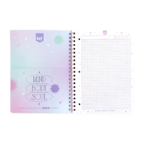 Cuaderno Argollado Profesional Cuadro Chico Kiut Look For Something positive each day 100 Hojas