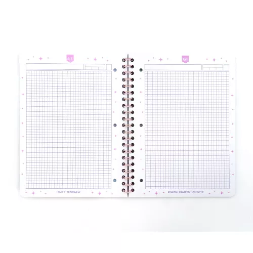 Cuaderno Argollado Profesional Cuadro Chico Kiut Look For Something positive each day 100 Hojas