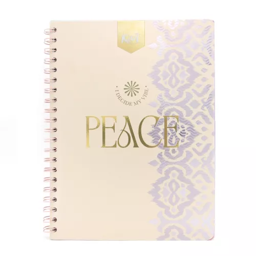 Cuaderno Argollado Profesional Cuadro Chico Kiut Peace 100 Hojas