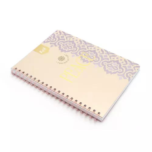 Cuaderno Argollado Profesional Cuadro Chico Kiut Peace 100 Hojas