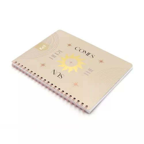 Cuaderno Argollado Profesional Cuadro Chico Kiut The Sun here Comes 100 Hojas
