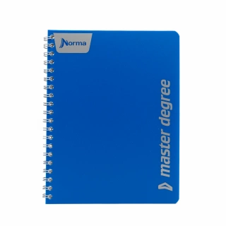 Cuaderno Argollado Profesional Cuadro Chico Polycover Norma Azul 100 Hojas