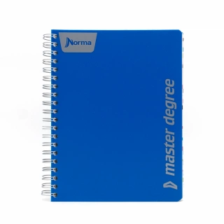 Cuaderno Argollado Profesional Cuadro Chico Polycover Norma Azul 200 Hojas