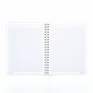Cuaderno Argollado Profesional Cuadro Chico Polycover Norma Azul Pastel 100 Hojas