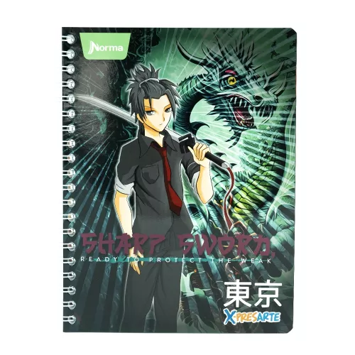 Cuaderno Argollado Profesional Cuadro Chico Xpresarte Tendencias Sharp Sworn 90 Hojas