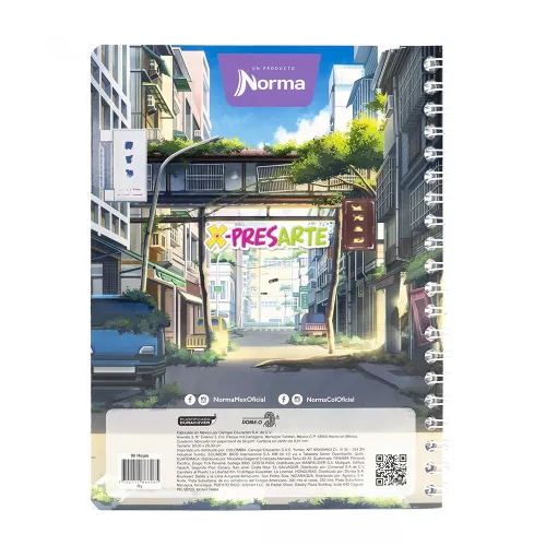 Cuaderno Argollado Profesional Cuadro Chico Xpresarte Tendencias Sharp Sworn 90 Hojas