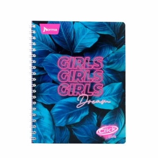 Cuaderno Argollado Profesional Cuadro Grande Click Girls Norma Girls 100 Hojas
