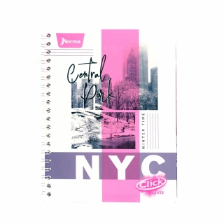 Cuaderno Argollado Profesional Cuadro Grande Click Girls Norma NYC 100 Hojas