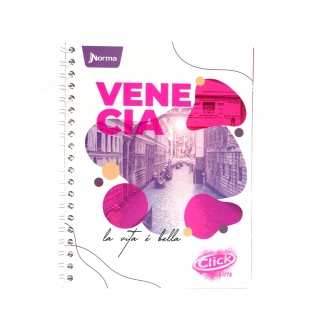 Cuaderno Argollado Profesional Cuadro Grande Click Girls Norma Venecia 100 Hojas
