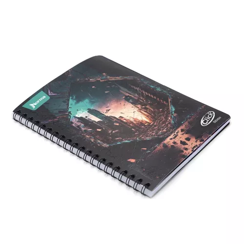 Cuaderno Argollado Profesional Cuadro Grande Click Urbano Destroyed city hexagon 100 Hojas