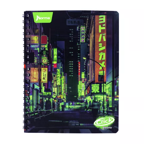 Cuaderno Argollado Profesional Cuadro Grande Click Urbano Shibuya 100 Hojas
