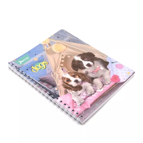 Cuaderno Argollado Profesional Cuadro Grande Dogs Camping - Dogs 100 Hojas