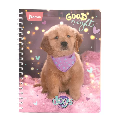 Cuaderno Argollado Profesional Cuadro Grande Dogs Good Night - Dogs 100 Hojas
