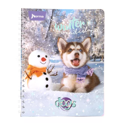 Cuaderno Argollado Profesional Cuadro Grande Dogs Winter wonderland - Dogs 100 Hojas