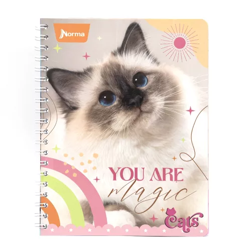Cuaderno Argollado Profesional Cuadro Grande Dogs You are magic - Cats 100 Hojas