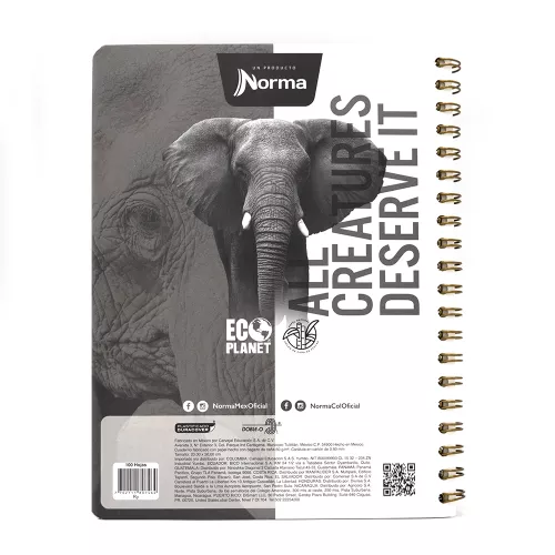 Cuaderno Argollado Profesional Cuadro Grande Ecoplanet Free From Pear