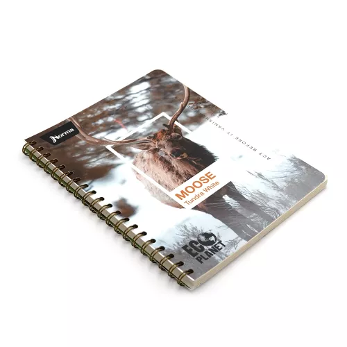 Cuaderno Argollado Profesional Cuadro Grande Ecoplanet Moose Tundra White