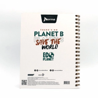 Cuaderno Argollado Profesional Cuadro Grande Ecoplanet Norma Tortuga 100 Hojas