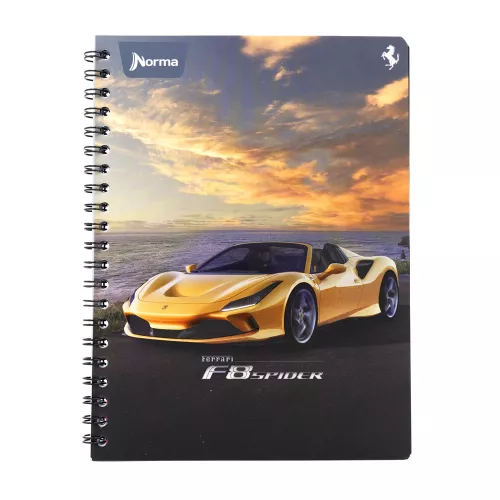 Cuaderno Argollado Profesional Cuadro Grande Ferrari F8 Spider 200 Hojas