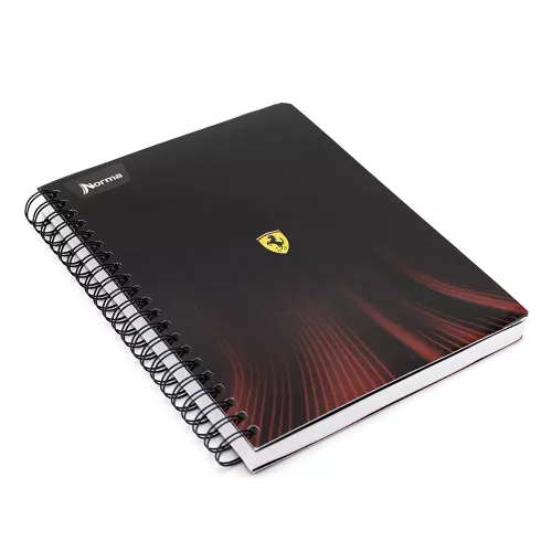 Cuaderno Argollado Profesional Cuadro Grande Ferrari Metalizado Darkness 200 Hojas