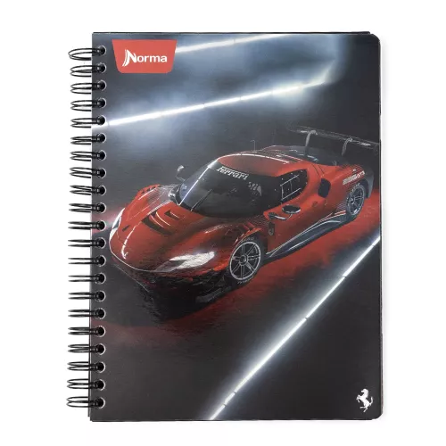 Cuaderno Argollado Profesional Cuadro Grande Ferrari Metalizado Futuristic 200 Hojas