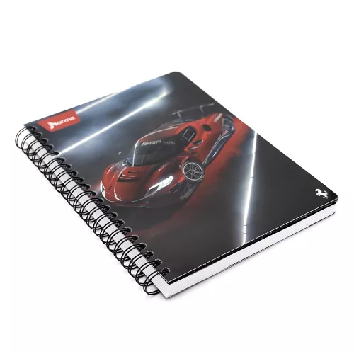 Cuaderno Argollado Profesional Cuadro Grande Ferrari Metalizado Futuristic 200 Hojas