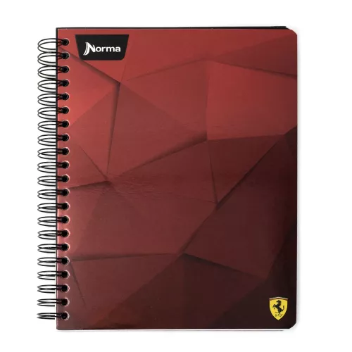 Cuaderno Argollado Profesional Cuadro Grande Ferrari Metalizado Geometry 200 Hojas