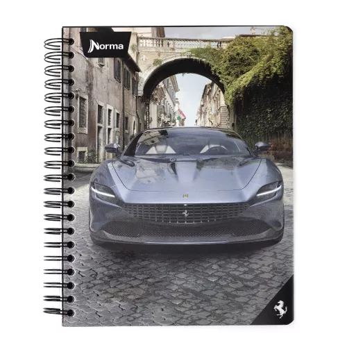 Cuaderno Argollado Profesional Cuadro Grande Ferrari Metalizado In the City 200 Hojas