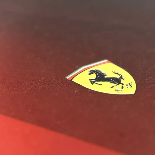 Cuaderno Argollado Profesional Cuadro Grande Ferrari Metalizado Red and black 100 Hojas