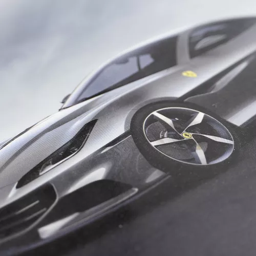 Cuaderno Argollado Profesional Cuadro Grande Ferrari Metalizado Storm 100 Hojas