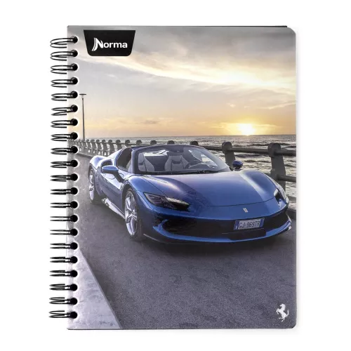 Cuaderno Argollado Profesional Cuadro Grande Ferrari Metalizado Travel 200 Hojas