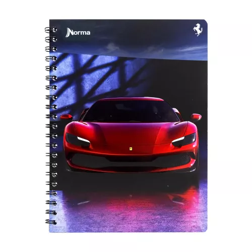 Cuaderno Argollado Profesional Cuadro Grande Ferrari SF5 200 Hojas