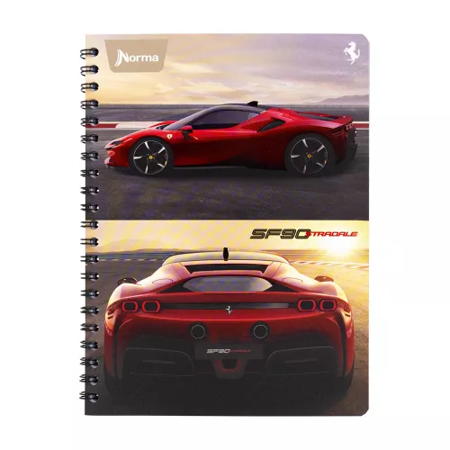 Cuaderno Argollado Profesional Cuadro Grande Ferrari SF90 Stradale 100 Hojas