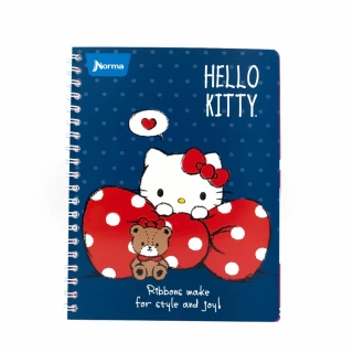 Cuaderno Argollado Profesional Cuadro Grande Hello Kitty Ribbons make for style and joy 100 Hojas