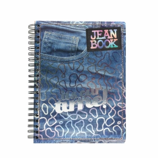 Cuaderno Argollado Profesional Cuadro Grande Jean Book Its our time 200 Hojas