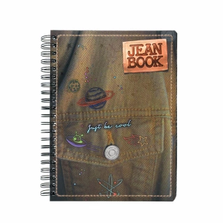 Cuaderno Argollado Profesional Cuadro Grande Jean Book Just be cool 200 Hojas