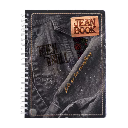 Cuaderno Argollado Profesional Cuadro Grande Jean Book Lets go for everything 200 Hojas