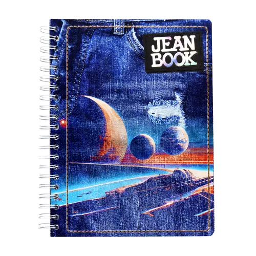 Cuaderno Argollado Profesional Cuadro Grande Jean Book Revolution Blue space 200 Hojas