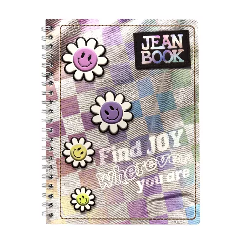 Cuaderno Argollado Profesional Cuadro Grande Jean Book Revolution Find joy 100 Hojas