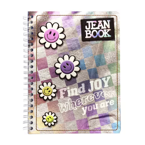 Cuaderno Argollado Profesional Cuadro Grande Jean Book Revolution Find joy 200 Hojas