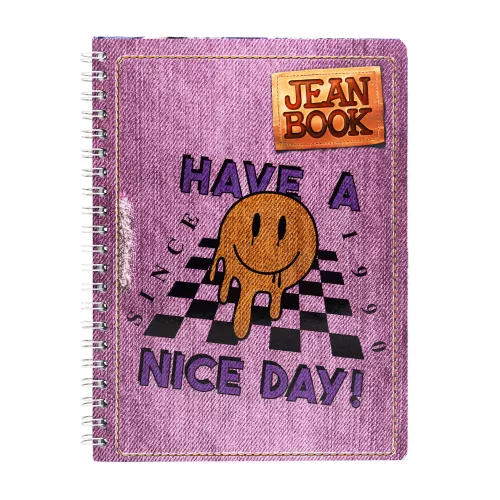 Cuaderno Argollado Profesional Cuadro Grande Jean Book Revolution Have a nice day 200 Hojas