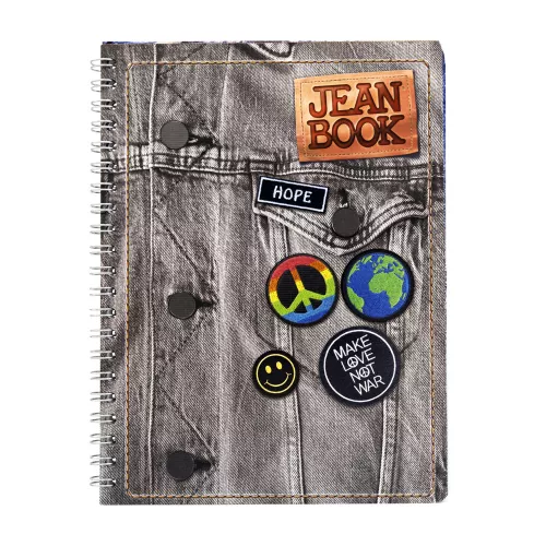 Cuaderno Argollado Profesional Cuadro Grande Jean Book Revolution Hope 100 Hojas