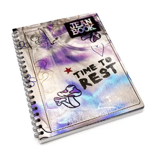 Cuaderno Argollado Profesional Cuadro Grande Jean Book Revolution Time to rest 100 Hojas