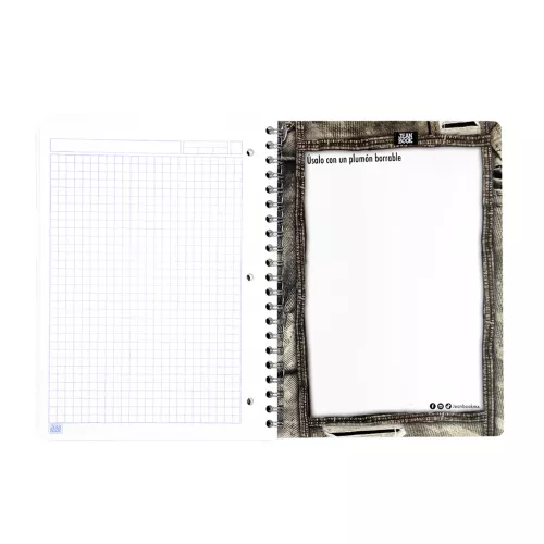 Cuaderno Argollado Profesional Cuadro Grande Jean Book Revolution Time to rest 100 Hojas