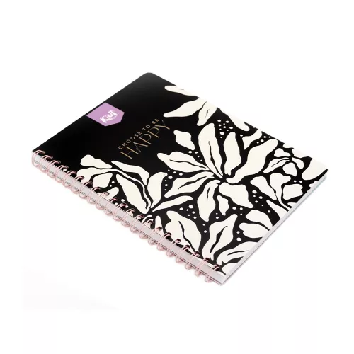Cuaderno Argollado Profesional Cuadro Grande Kiut Choose to be happy 100 Hojas