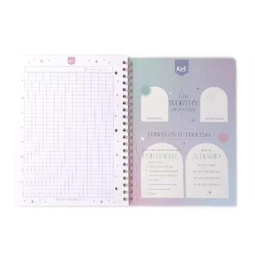 Cuaderno Argollado Profesional Cuadro Grande Kiut It s your time to Bloom 100 Hojas